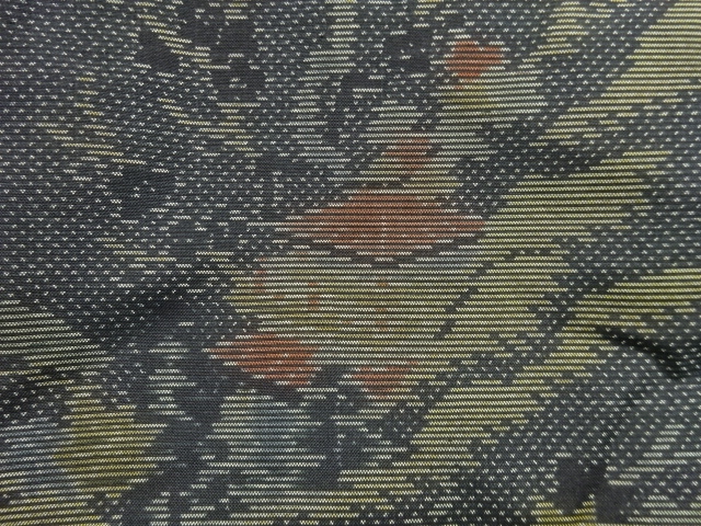JAPANESE KIMONO / ANTIQUE KIMONO / DORO OSHIMA TSUMUGI / WOVEN PAGODA